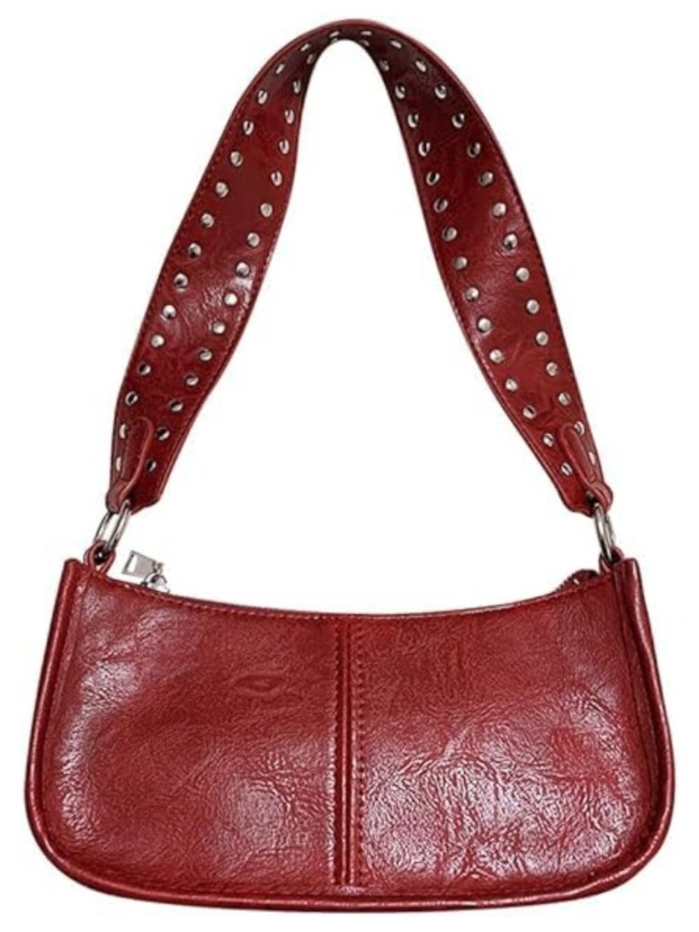 Faux Leather Hobo Shoulder Bag Bow Y2K Crescent Purse